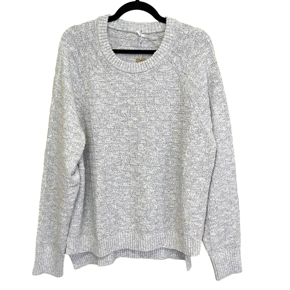 Revolve Hello Nite Gray Textured Crewneck Sweater NWT Sz XL